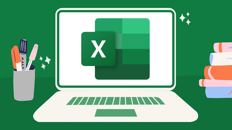 Microsoft Excel logo on a laptop screen