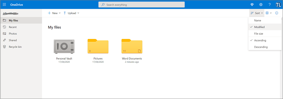 OneDrive folders