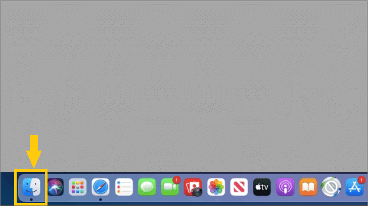 Open Finder from your Dock.