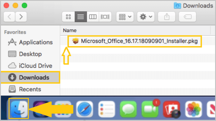 Double-click the Office installer on Mac to reinstall Microsoft Office