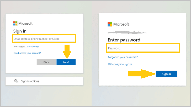 Sign in with the account associated with your Office software