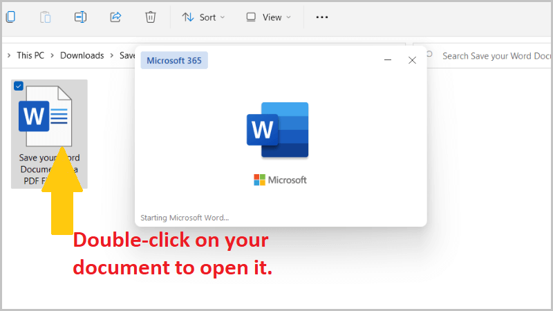 Open a Word document you want to export to a pdf