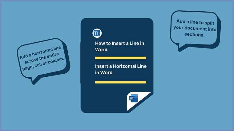 How to Insert a Line in Word