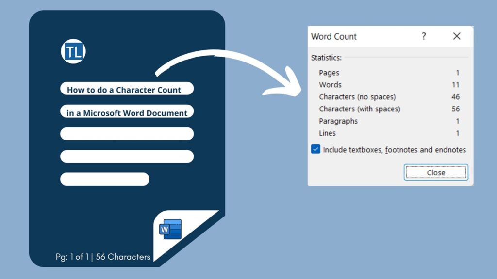 How to do a Character Count in Word